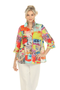Front of the Wire Collar Art Print Jacket from Moonlight in the multicolor print
