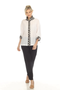 Front of the Polka-Dot Wire Collar Jacket from Moonlight in the color white