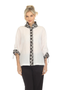 Front of the Polka-Dot Wire Collar Jacket from Moonlight in the color white