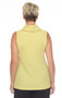 Back of the Puckered Cowl Neck Top from Inoah in the color lime green