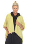 Front of the Waffle Knit Cardigan from Inoah in the color lime green