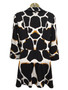 Back of the Empire Waist One Button Jacket from Eva Varro in the FIL/SEL print