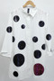 Front of the Circle of Sequins Shirt Dress from Berek in the color white