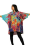 Front of the Abstract Print Hi-Low Tunic from Dilemma in the multicolor print