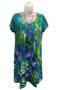 Front of the Tropical Print Pocket Dress from Sea & Anchor in the colors blue and multi (Necklace is sold separately)