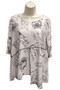 Front of the Postcard Print Split Front Tunic from Sea & Anchor in the white travel print