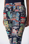 Close up of the Scenery Print Pull-On Pants from Joseph Ribkoff in the colors Midnight Blue and Multi
