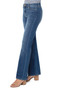 Model showing the side of the Liverpool Lucy Bootcut Denim Jeans in Yuba blue