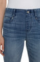 Close up of the Gia Cropped Flare Jeans from Liverpool Jeans in the color Cherry Creek