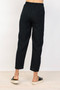 Back of the Side Ruched Ankle Pants from Habitat in the color black