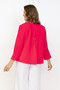 Back of the Pleated Back Travel Jacket from Habitat in the color rose