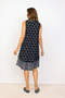 Back of the Cowl Neck Polka-Dot Travel Dress from Habitat in the color black