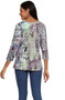 Back of the Lindy Print Keyhole Top from Parsley & Sage in the multicolor print