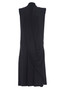 Front of the Dex Wrap Front Dress from Kozan in the color black