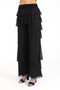 Side of the Tiered Ruffle Cha-Cha Pants from Isle by Melis Kozan in the color black