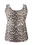 Front of the animal print tank included in the set from Valentina