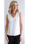 Front of the V-Neck Tank from Soft Works in the color white