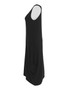 Side of the Long Asymmetrical Dress from Ever Sassy in the color black