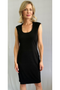 Front of the Classic Sheath Dress from Soft Works in the color black