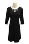 Front of the Grommet Detail Dress from Soft Works in the color black