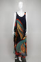Front of the Layered Chiffon Maxi Dress from Radzoli in the multicolor print