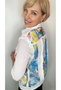 Back of the Floral Lace Insert Vest from Ethyl style 206WXA in the white multi print