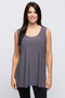 Front of the Scoop Neck Camisole from Fashion Cage style A605 in the color grey