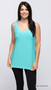 Front of the Scoop Neck Camisole from Fashion Cage style A605 in the color seafoam
