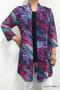 Front of the Purple Brushstroke Mesh Cardigan from Fashion Cage