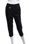 Front of the Rhinestone Side Loop Capris from LuLu B style BLD1505 in the color black