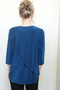 Back of the Sparkle Split Back Top from Soft Works style 82064 in the color royal blue