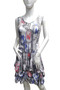 Front of the Spiral Print Bubble Dress from Tango Mango style D8959-5776 in the white/multi print