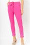 Front of the Rhinestone Studded Jogger from Look Mode style 21088DIA in the color fuchsia