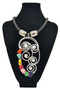 Front of the Multicolor Stone Rubber Necklace SKU 26271 from Jeff Lieb