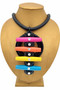 Front of the Multicolor Toggles Rubber Necklace SKU 26276 from Jeff Lieb