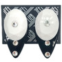 Front of the Black and White Oval Stud Earrings SKU 26342 from Jeff Lieb