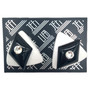 Front of the Black and White Triangle Stud Earrings SKU 26345 from Jeff Lieb