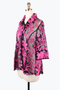 Side of the Ombre Vine Soutache Jacket from Damee in the color fuchsia pink