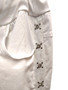 Close up of the Side Bling Detail Joggers from Cento Uno style IU-50162 in the color white