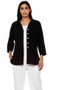 Front of the Nina Button-Up Shirt-Jacket from Parsley & Sage style 24T60G in the color black