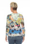 Back of the Long Sleeve Mesh Hoodie from Inoah style T1396MH in the white/multi print