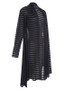 Side of the Molly Striped Cardigan from Kozan style SH-210805-S in the color black