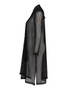 Side of the Mesh Tie Front Duster from Ever Sassy style 64858 in the color black