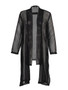 Front of the Mesh Tie Front Duster from Ever Sassy style 64858 in the color black