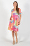 Front of the Multicolor V-Neck Pocket Dress from Pure Essence style 547-4763