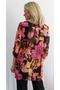 Back of the Floral Chiffon Duster from Soft Works style 91214 in the colors black and pink