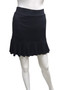 Front of the Flounce Hem Skort style SPX3160S from Lulu B in the color black