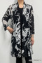 Front of the Black and White Print Mesh Cardigan from Fashion Cage style A303-F33