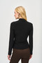 Back of the Silky Knit Fitted Wrap Top from Joseph Ribkoff style 243152 in the color black