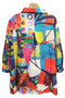Back of the Abstract Print Button Jacket from Fashion Cage style AM102-1 in the multicolor print